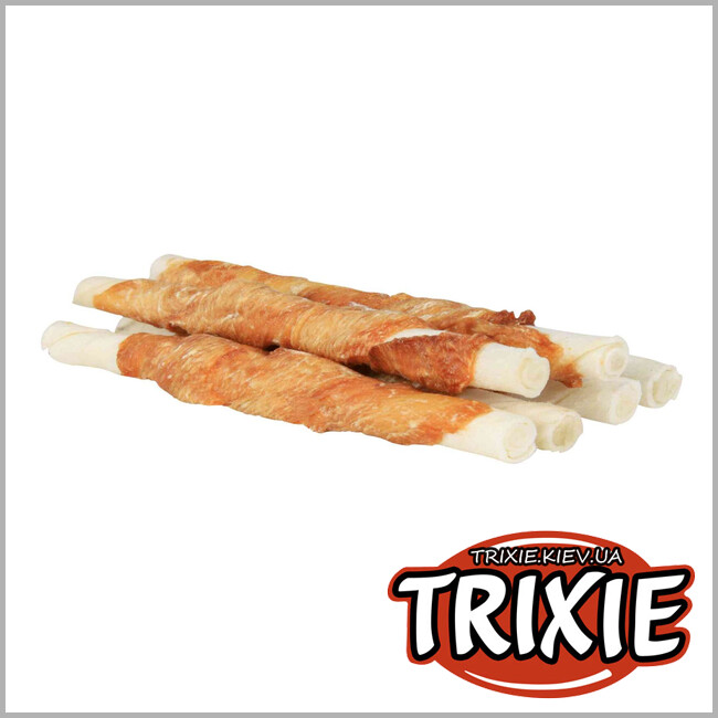ТРІКСІ Україна - Ласощі для собак Trixie 313261 DENTA fun для чищення зубів курка (5шт/уп 28см/80г)