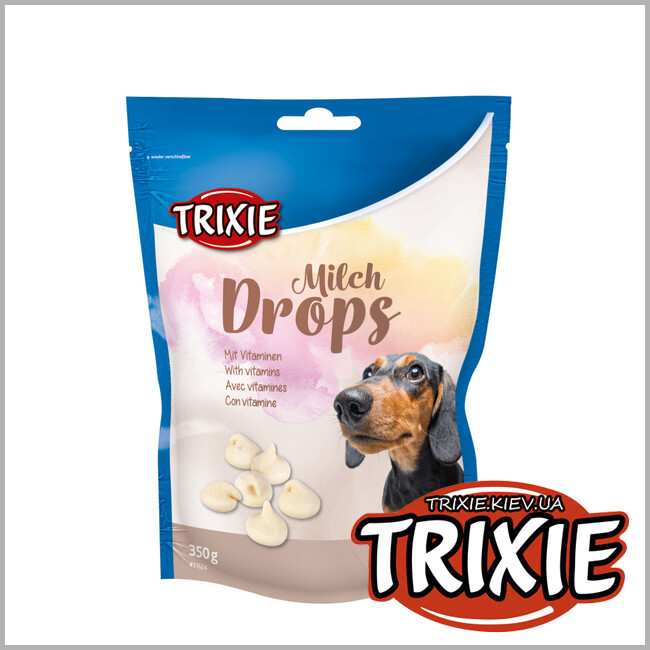ТРИКСИ Украина - Лакомство для собак дропсы Trixie 31624 Milk Drops с витаминами 350г