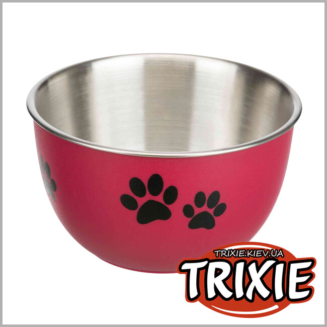ТРИКСИ Украина - Миска с крышкой TRIXIE (металл/пластик, 0.35л/11см)