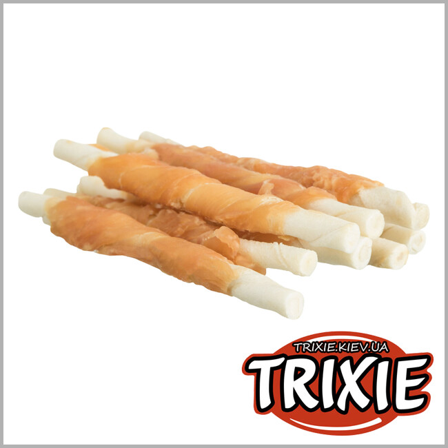 ТРИКСИ Украина - Лакомство для собак Trixie 31325 DENTA fun для чистки зубов курица 6шт. 12см/70г