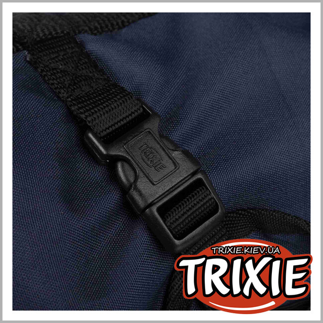 ТРИКСИ Украина - Попона TRIXIE - Duo со шлейкой (M: 50 см, синяя)