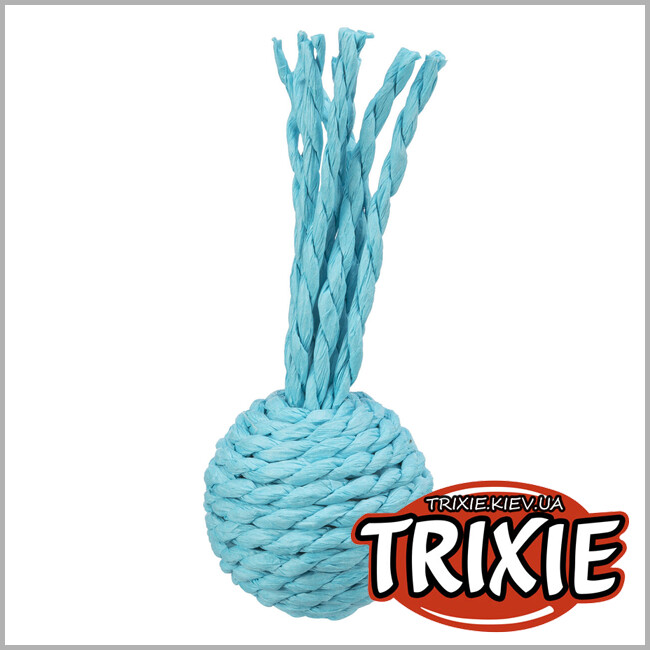 ТРИКСИ Украина - Мячик-погремушка Trixie 41121 (бумажная веревка), 4х11см