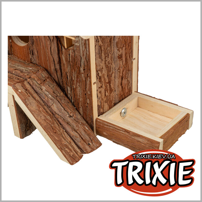 ТРИКСИ Украина - Домик для хомяка Trixie 61778 "Henna" (кора), 27х21х15см