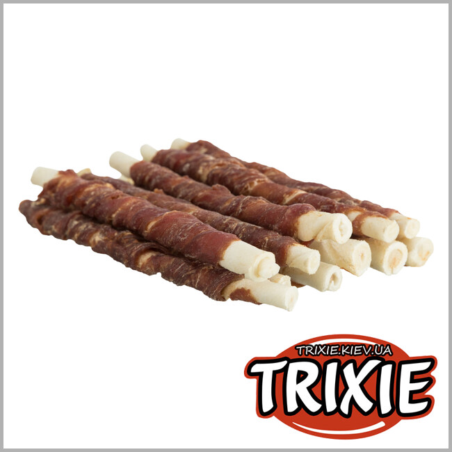 ТРИКСИ Украина - Лакомство для собак Trixie 31395 DENTA fun для чистки зубов утка 30шт. 12см/240г