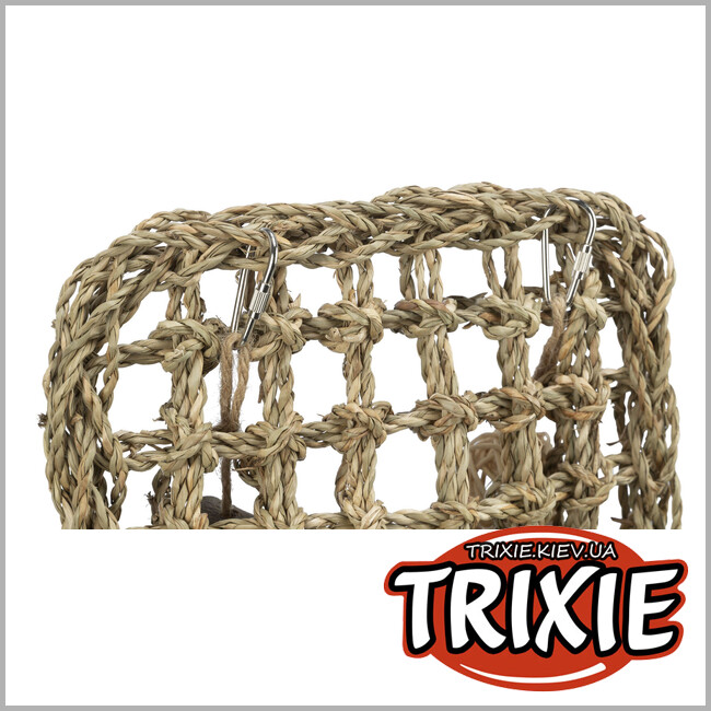 ТРИКСИ Украина - Килимок с игрушками Trixie 61812 для гризунов (водорості/дерево/ротанг), 18х30см