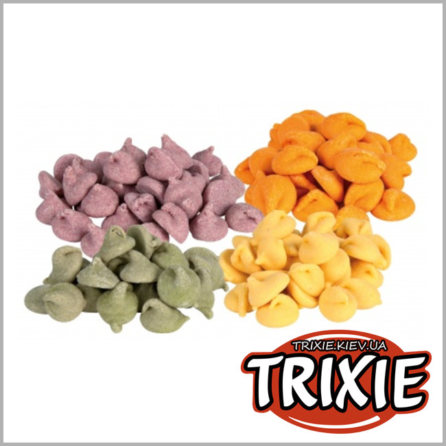 ТРИКСИ Украина - Набор дропсов для грызунов TRIXIE (фрукт/овощ/морковь+молоко/мёд / 4*35g)