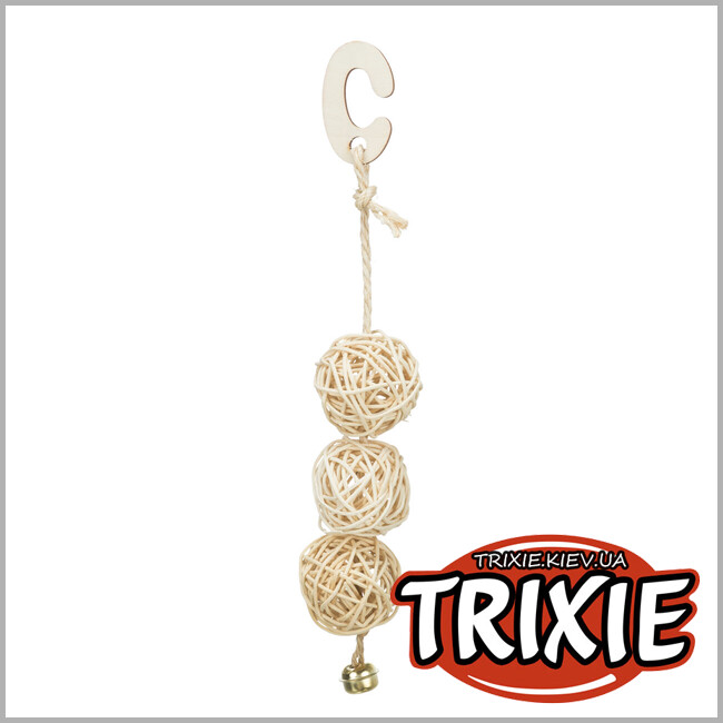 ТРИКСИ Украина - Пули Trixie 51693 из ротанга и колокольчиком, 24см