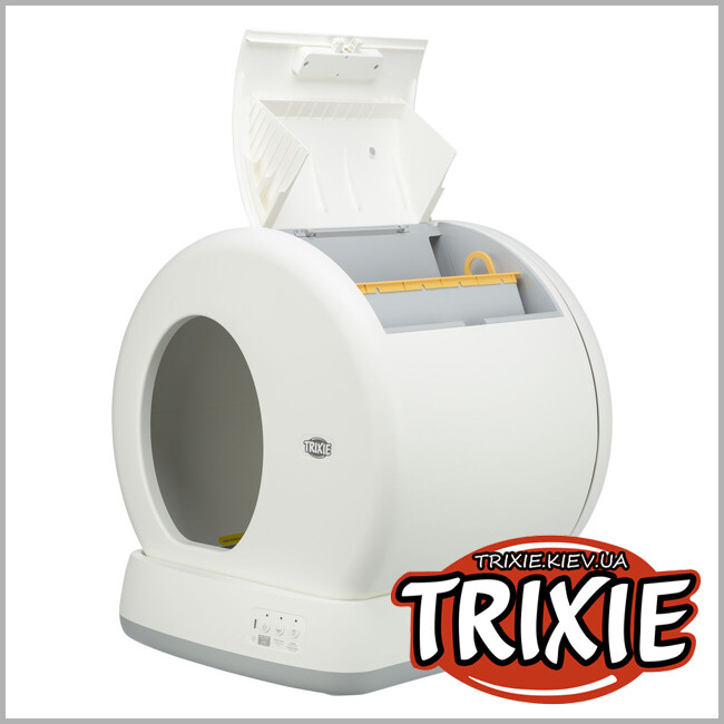 ТРИКСИ Украина - Туалет Trixie 40040 для кота "Self-Cleaning", самоочищающийся, 53х55. 5х52см, белый