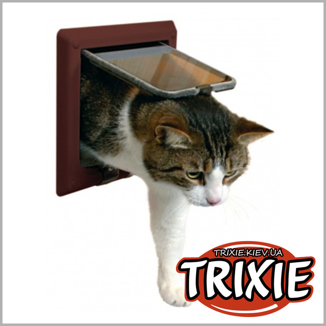ТРИКСИ Украина - Дверца для котов TRIXIE - Luxe (Цвет: коричневый)