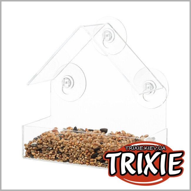 ТРИКСИ Украина - Кормушка для оконного стекла Trixie (прозрачный, 225 ml/15*15*6 cm)