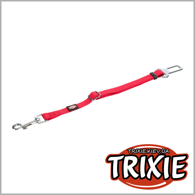 ТРИКСИ Украина - Авто шлейка для кота с ремнем безопасности Trixie 1294, 20-50см/15мм, красный
