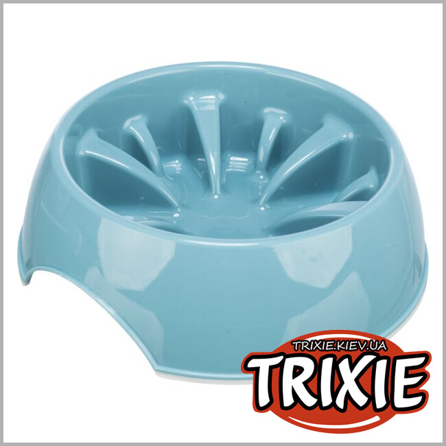ТРИКСИ Украина - Пластиковая миска Trixie Slow Feeding Plastic Bowl (1,4 l/ 25cm)