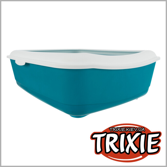 ТРИКСИ Украина - Туалет с рамкой Trixie Classic Litter Tray ( 37 * 15 * 47 см бирюза)