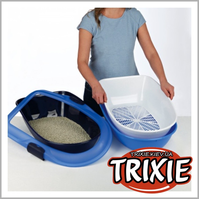 ТРИКСИ Украина - Туалет с рамкой и сеткой для котов TRIXIE - Berto (59*39*22cm)