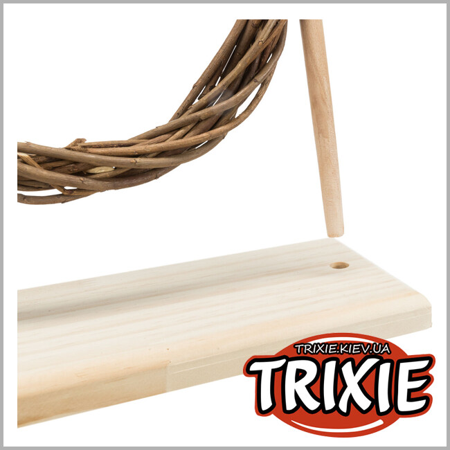 ТРИКСИ Украина - Набор для аджилли с кольцом для грызунов Trixie 61910 (дерево/ива), 28х26х11см