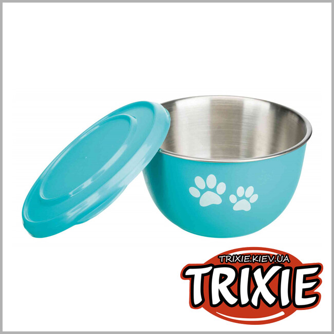 ТРИКСИ Украина - Миска с крышкой Fresh Feed-TRIXIE (сталь+пластик, 1.3 л/ø 17 см)