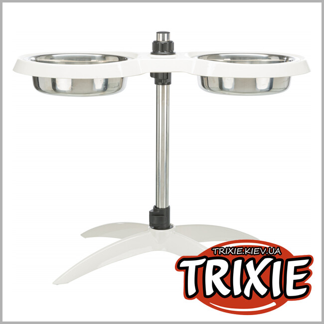 ТРІКСІ Україна - Стояк + 2 миски Trixie Dog Bar (меламін/метал 2*1.6L / 21см)