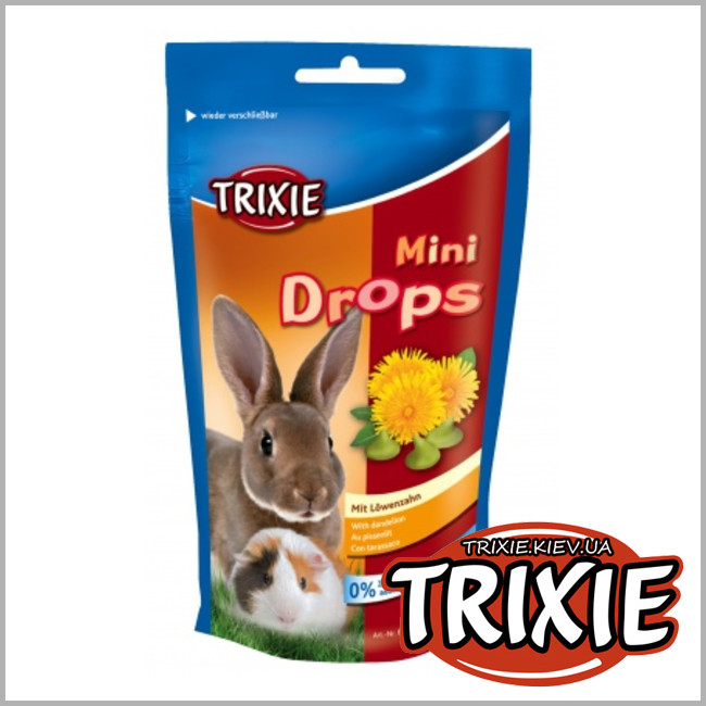 ТРИКСИ Украина - Лакомство для грызунов TRIXIE - Mini Drops (Вкус: одуванчик 75g)