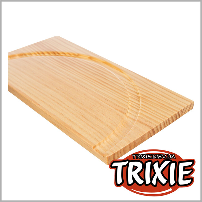 ТРИКСИ Украина - Ванна для дегу и хомяков Trixie 63009 для песка с платформой (керамика/дерево), 24/25х9см