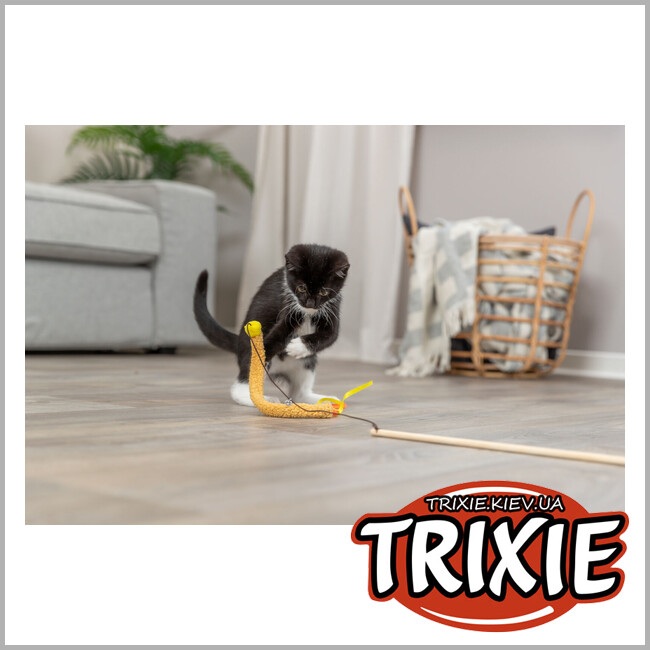 ТРИКСИ Украина - Удочка-дразнилка Trixie 41194 (пластик/плюш), 40см