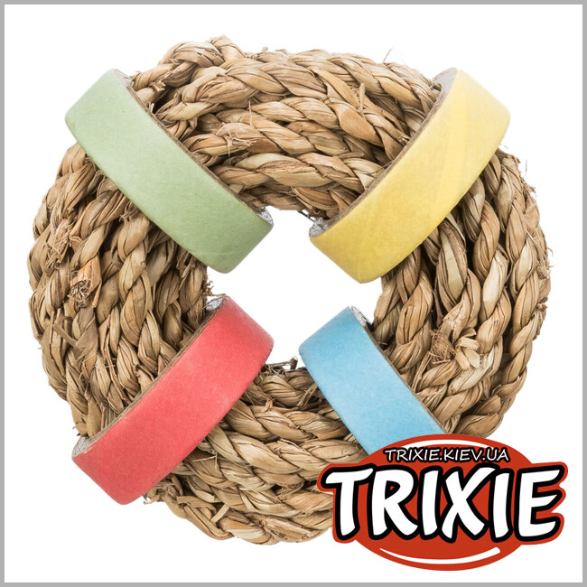 ТРИКСИ Украина - Кольцо-игрушка для грызунов Trixie 61826 из водорослей, 8см