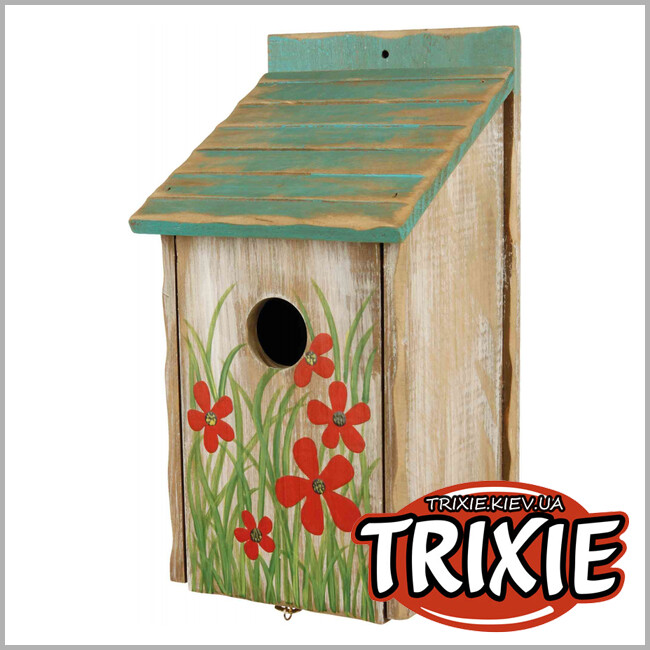 ТРИКСИ Украина - Скворечник c рисунком TRIXIE (дерево,15×28×14 см/3.3 см)