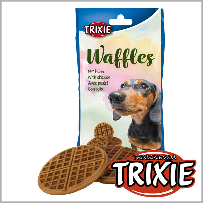 ТРИКСИ Украина - Лакомство для собак Trixie 31628 Waffles вафли с курицей 100г
