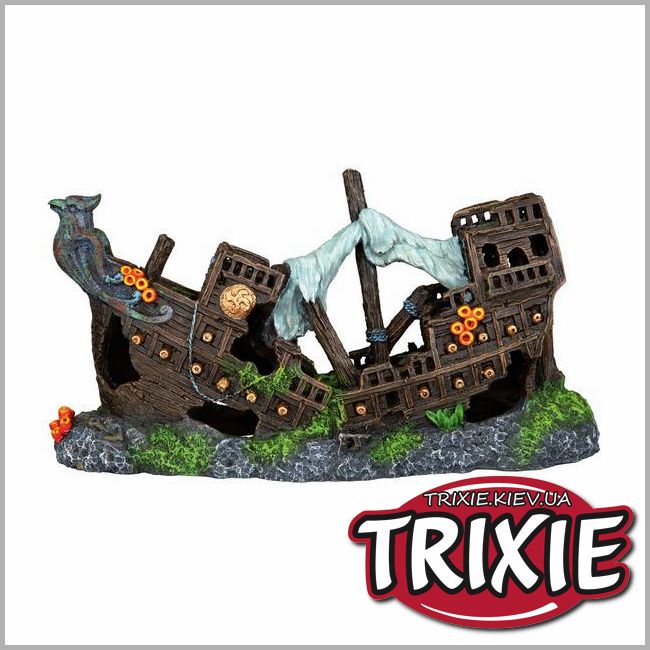 ТРИКСИ Украина - Декор грот для рыбок TRIXIE - Обломки корабля (23см)