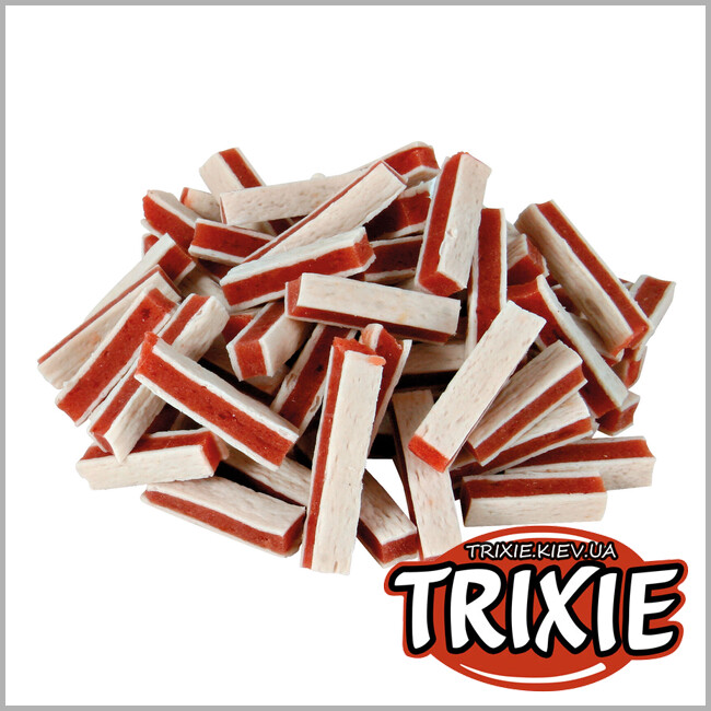 ТРИКСИ Украина - Лакомство для собак Trixie 31534 PREMIO Fish Chicken Stripes курица/лосось 75г