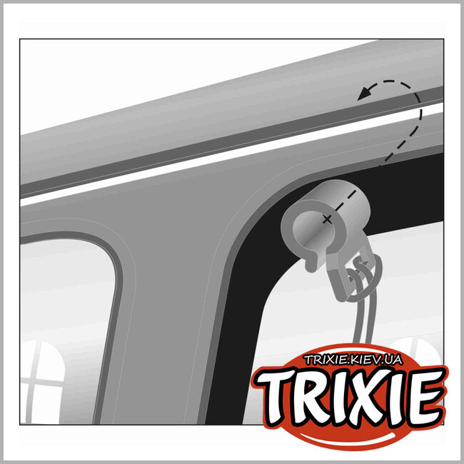 ТРИКСИ Украина - Автомобильная сетка-разделитель Trixie 1312 от животных, 120-100 см, черный