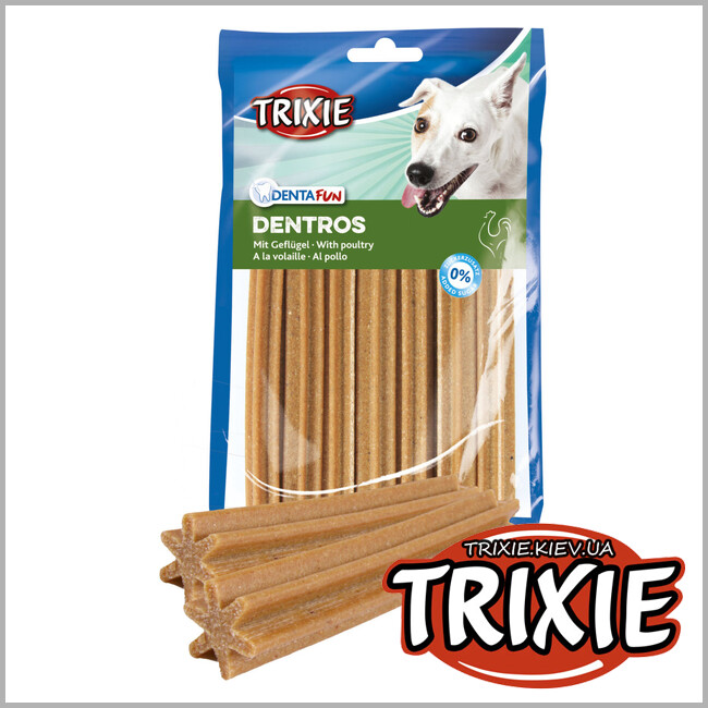 ТРИКСИ Украина - Лакомство для собак Trixie 3173 Denta Fun Dentros птица 180г