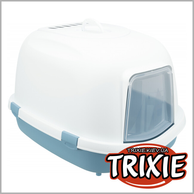 ТРИКСИ Украина - Туалет-домик для кота Primo (XXL, 56х47х71см, синий/белый)