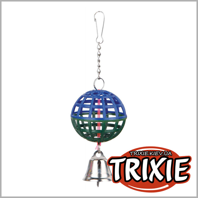ТРИКСИ Украина - Пластиковый шарик с колокольчиком для птиц TRIXIE (7 см)