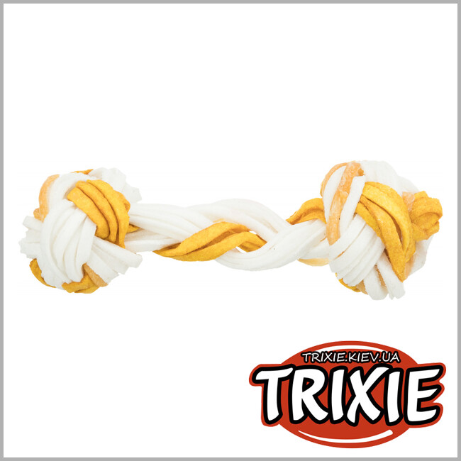 ТРИКСИ Украина - Плетенные узлы для зубов Trixie DentaFun Knotted Chewing Bones (курица 10см 8шт /// 120g)