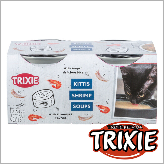 ТРИКСИ Украина - Суп для кошек Trixie "Kittis" с курицей и креветками, 4х80гр