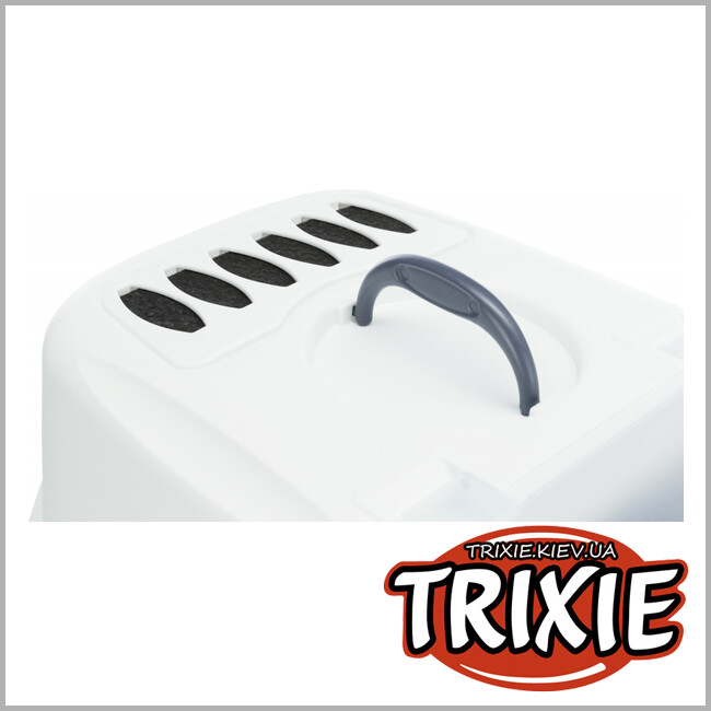 ТРИКСИ Украина - Туалет с дверцей и лопаткой Trixie Vico Open Top Litter Tray (+лопатка 40*40*56 см сине-серый/белый)