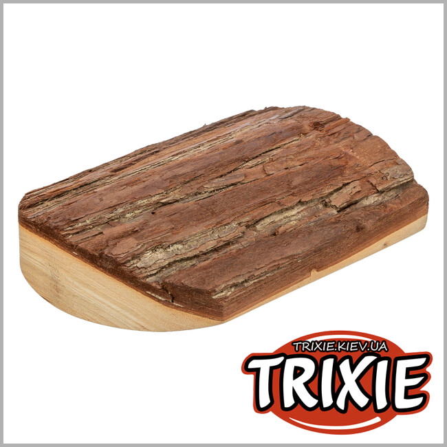 ТРИКСИ Украина - Платформа для грызунов 62250 Trixie с винтовой крепью из древесной коры 10х15 см.