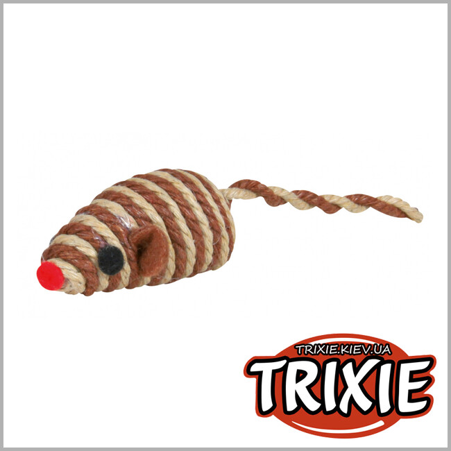 ТРИКСИ Украина - Мышь-погремушка TRIXIE (пряжа/лико, 5см)