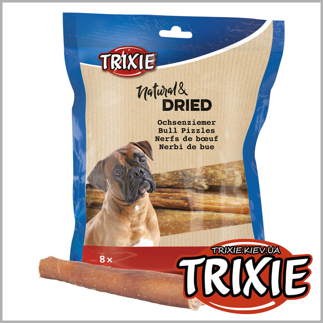 ТРИКСИ Украина - Лакомство для собак Trixie 3145 Bull Pizzle бычий пенис 8шт. 12см/100г
