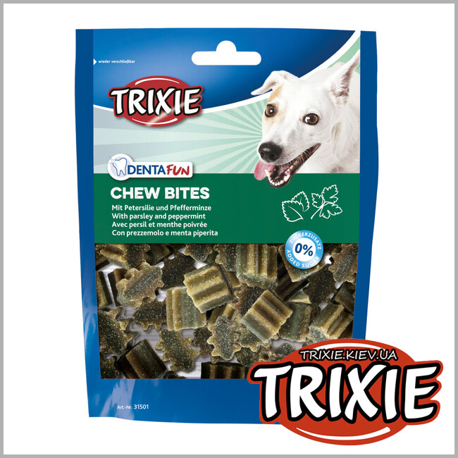 ТРИКСИ Украина - Лакомство для собак Trixie 31501 DENTA fun для чистки зубов петрушка и мята 150г