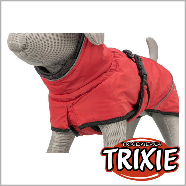 ТРИКСИ Украина - Попона зимняя для собак Trixie 680417 "Explore thermo", L: 62см, красный