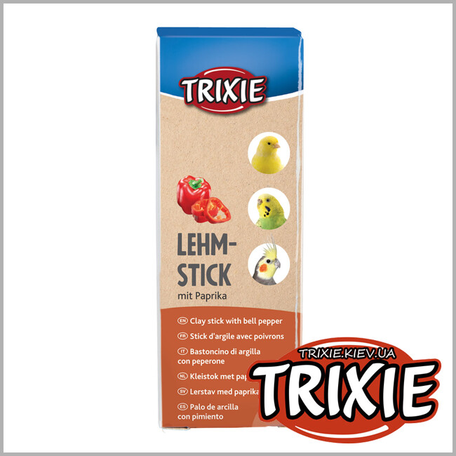ТРИКСИ Украина - Глиняная палочка для попугаев Trixie 50552 со сладким перцем, 2шт/250гр