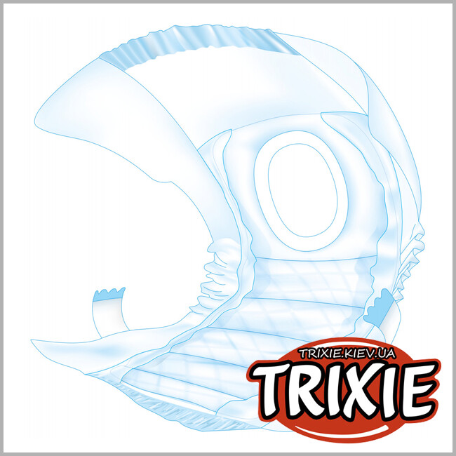 ТРІКСІ Україна - Памперси Trixie Diapers for Female Dogs (ХL 12шт Обхват талії: 40-58 см.)