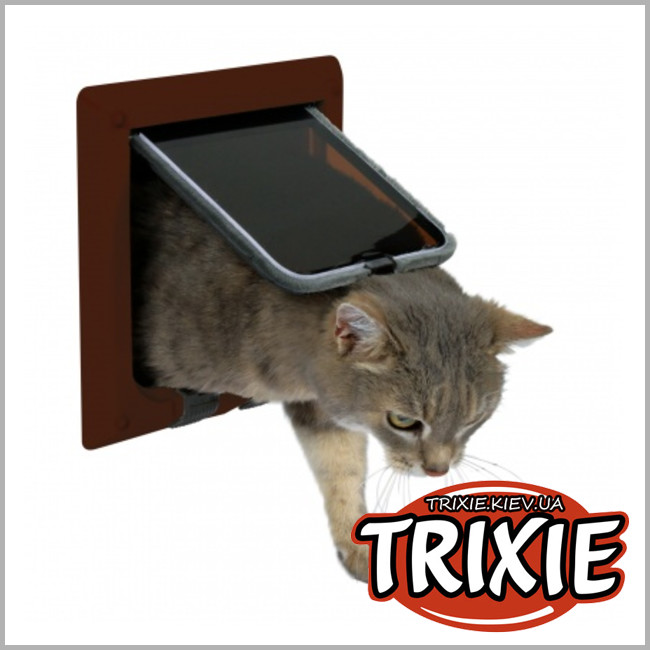 ТРИКСИ Украина - Дверца для котов TRIXIE - De Luxe (Цвет: бордовый)