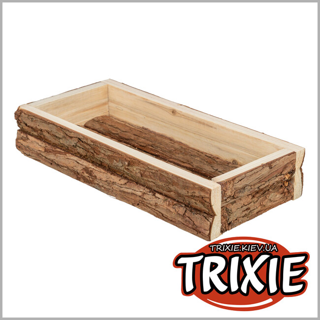 ТРИКСИ Украина - Лоток для корма грызунов Trixie 60748 (кора), 450мл/27х5х13см