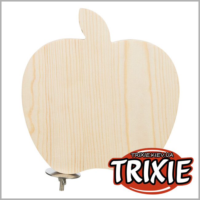 ТРИКСИ Украина - Площадка-укрытие Trixie 62164 в форме яблока для птиц (дерево), 21х17см