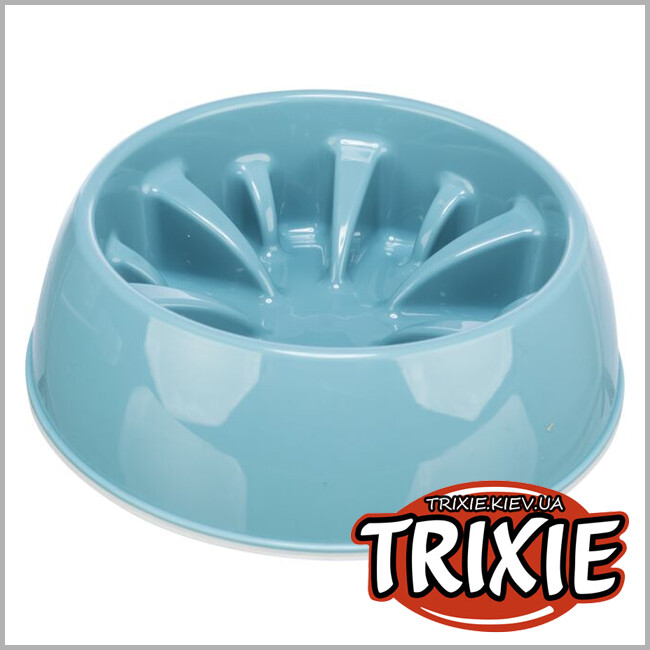 ТРИКСИ Украина - Пластиковая миска Trixie Slow Feeding Plastic Bowl (1,4 l/ 25cm)