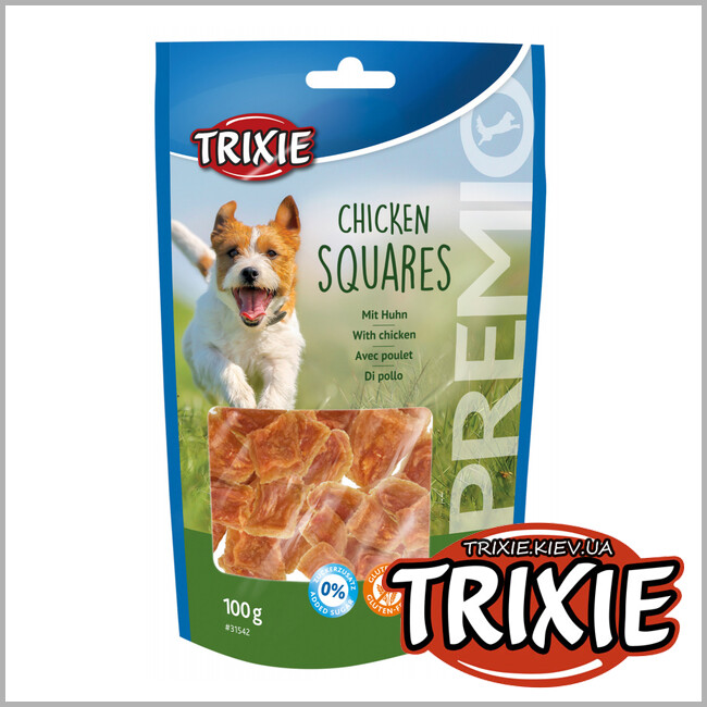 ТРИКСИ Украина - Лакомство Chicken Squares-TRIXIE д/собак (курица, 100гр)