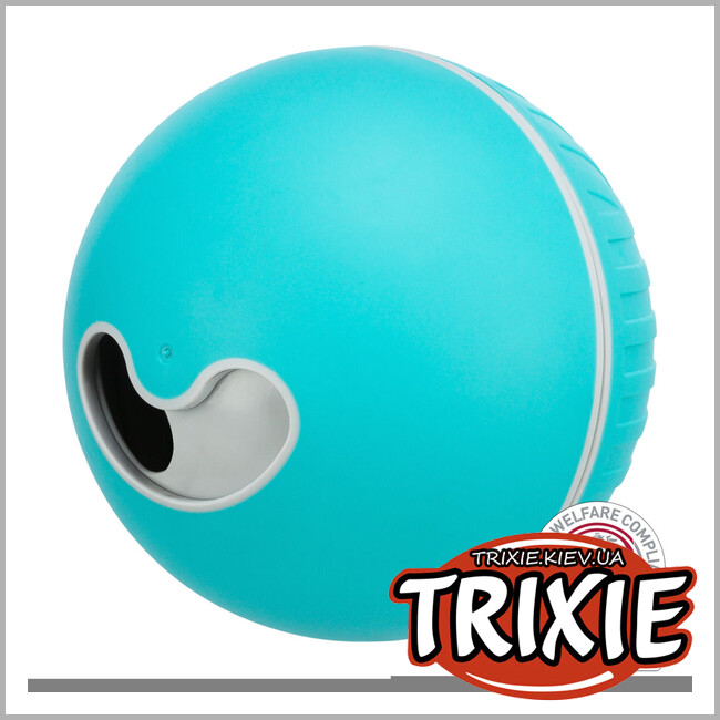 ТРИКСИ Украина - Мячик Trixie 33416 для лакомства, пластик,14см, голубой