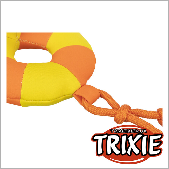 ТРИКСИ Украина - Плавающая игрушка-утка Trixie 33453 на веревке (ткань), 20см/36см